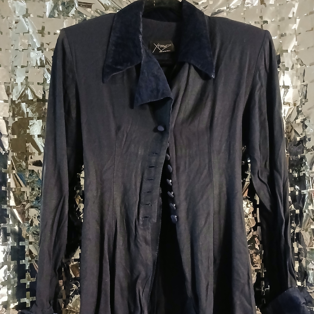 Purple and Black Classic Blazer with Matte Finish